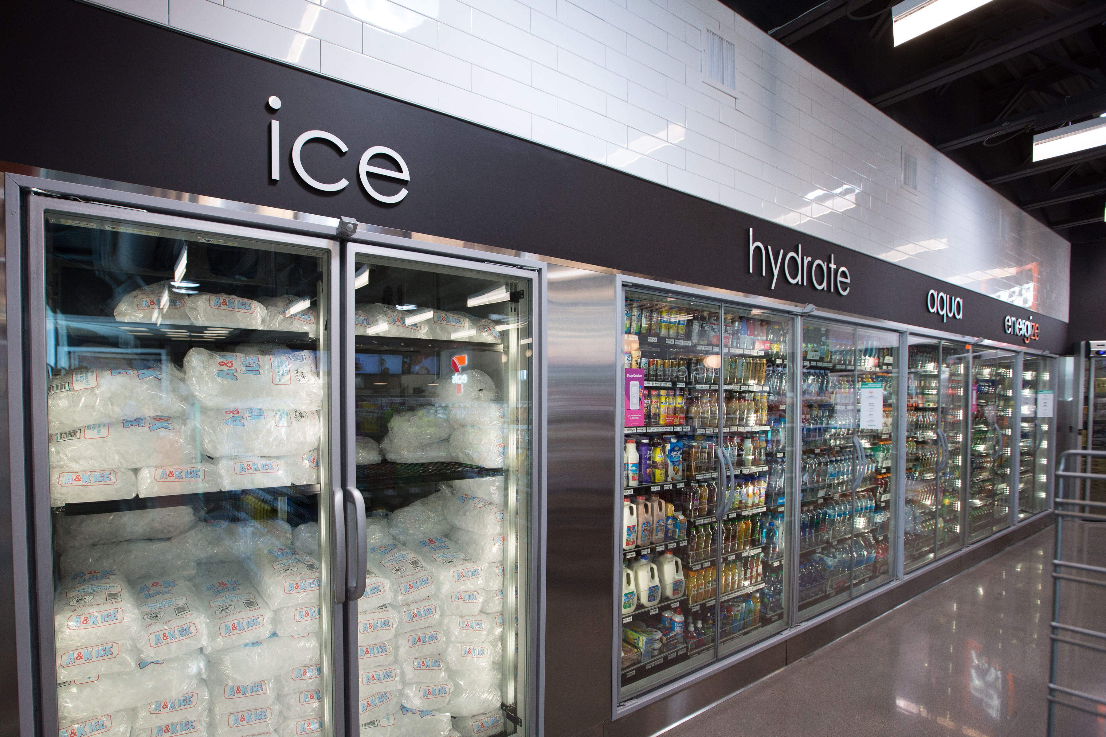 in store photo of ice merchandiser