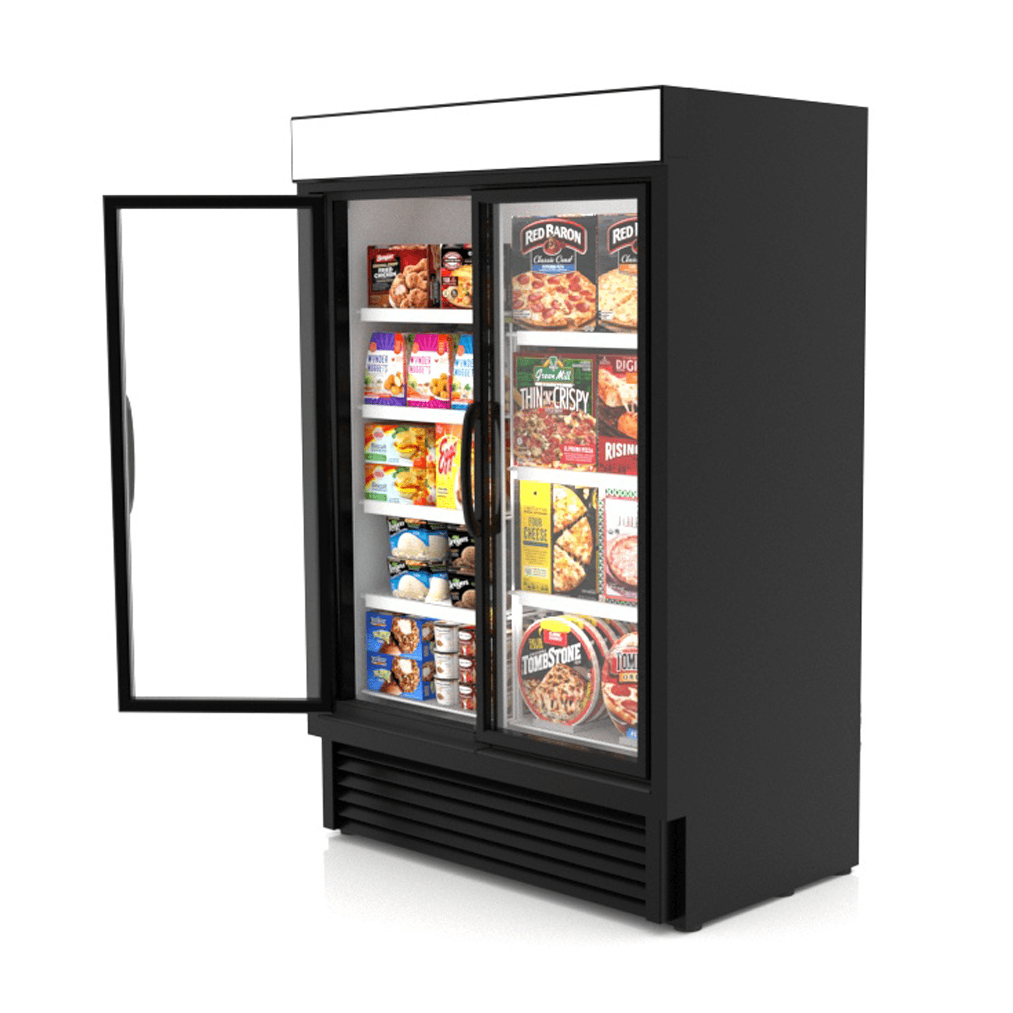 VRL-2-open-door-merchandised-case-left-facing