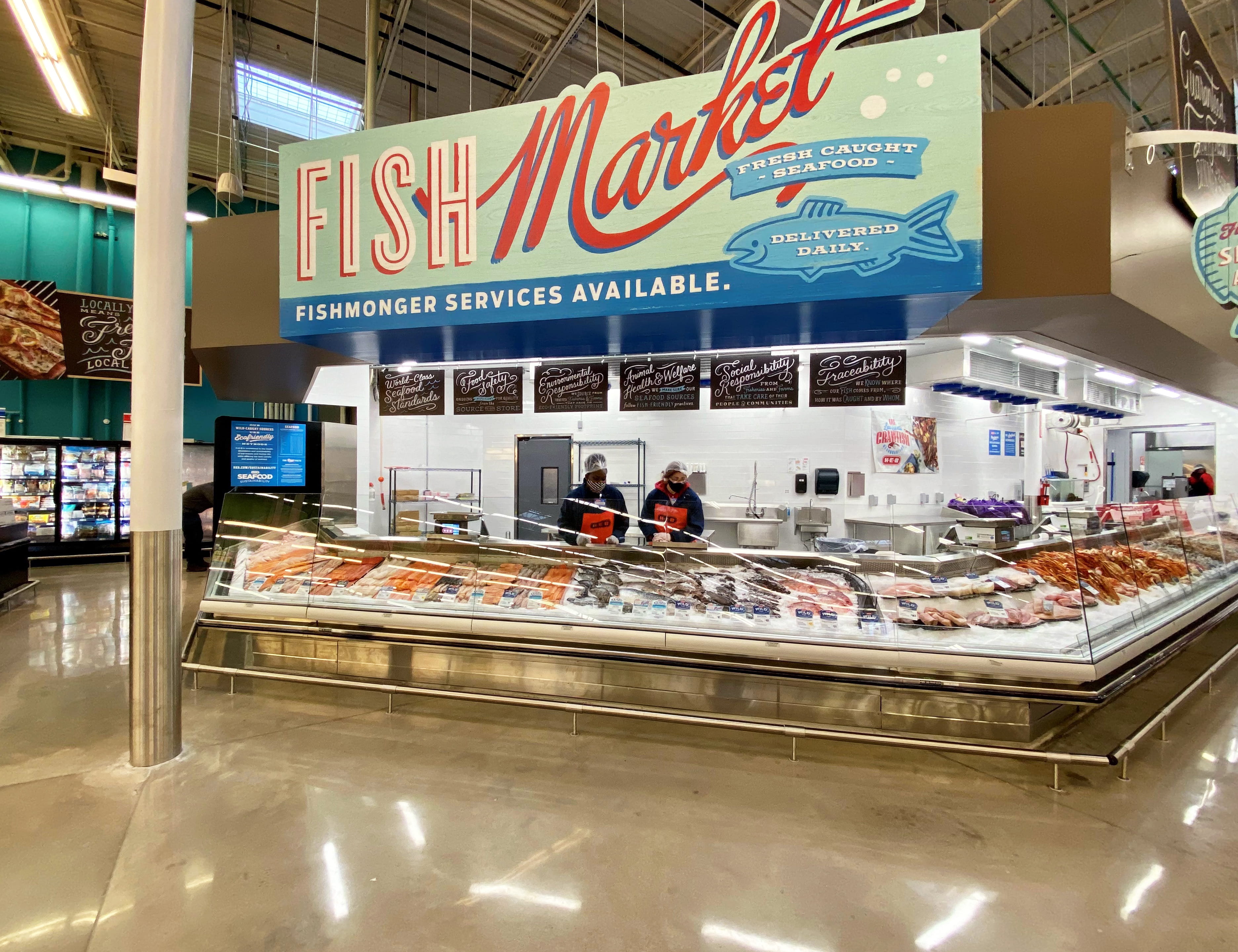 DSFN in store seafood HEB Fish Market