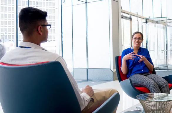 Interns sitting in chairs